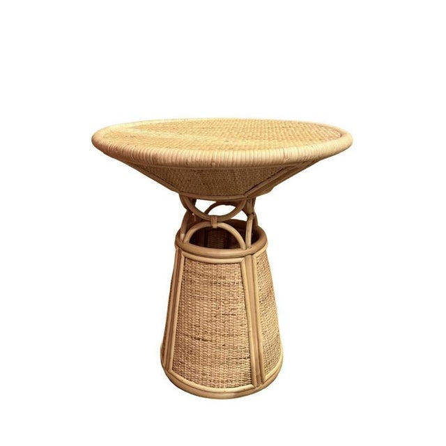 Not Yet Made - Made To Order Toffee GM Side Table in Stained Rattan and Glass Top by Popus Editions For Sale - Image 5 of 5