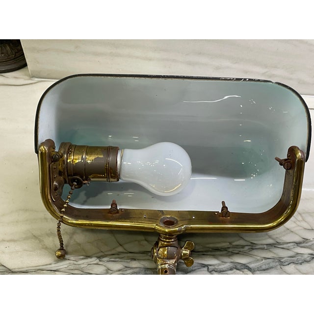 Emerald Antique Original Emeralite Green Banker/Piano/Library/Desk Lamp #8734 For Sale - Image 8 of 12