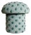 Mushroom Ottoman in Wool Jade Dot For Sale