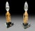 Brass 1930s American Art Deco Brass Wood Boudoir Lamps Silk Shades - a Pair For Sale - Image 8 of 16