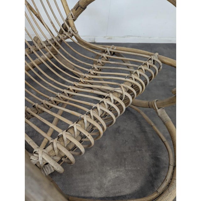 Rattan Rocking Chair by Rohe Noordwolde For Sale - Image 6 of 7