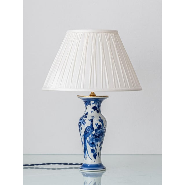 Dutch Delft Blue and White Chinoiserie Ceramic Table Lamp from Royal Delft, 1970s For Sale - Image 15 of 15