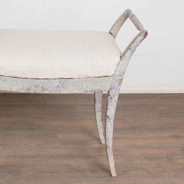 Pair, Early 20th Century Swedish Gray Gustavian Tabouret Stools For Sale - Image 9 of 15