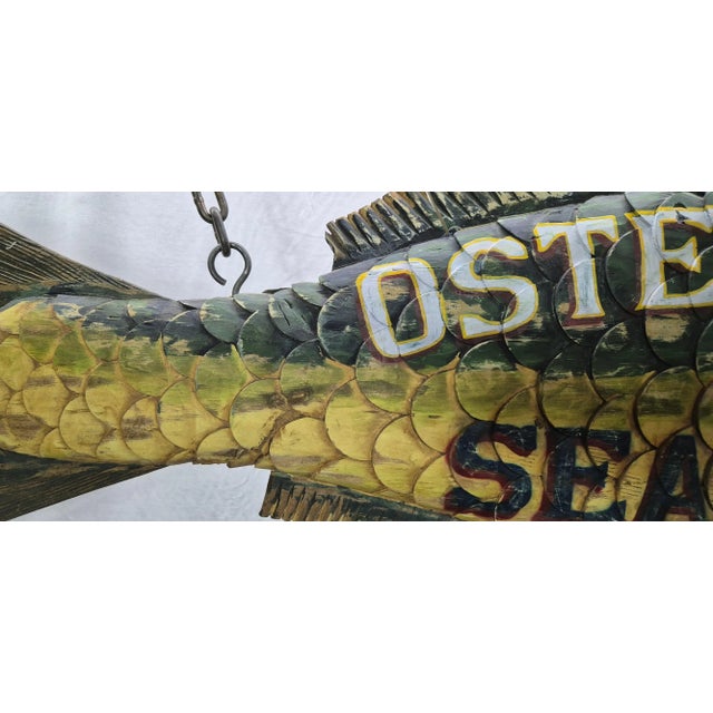 Six Foot "Osterville Seafood" Trade Sign For Sale - Image 11 of 12