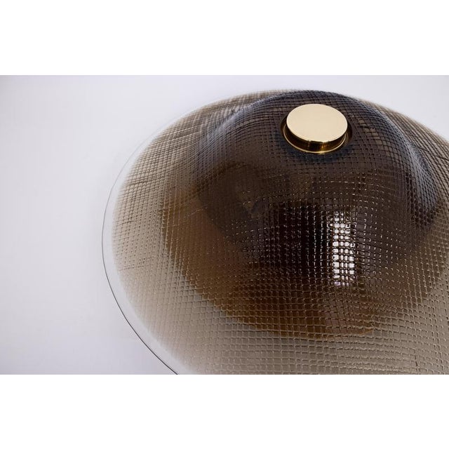 Vintage Glass Flush Mount from Peill & Putzler, Germany, 1970s For Sale - Image 3 of 12