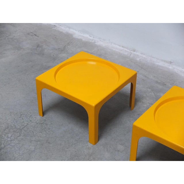 Fiberglass Side Tables by Marc Berthier for Prisunic, 1970s, Set of 2 For Sale - Image 10 of 18