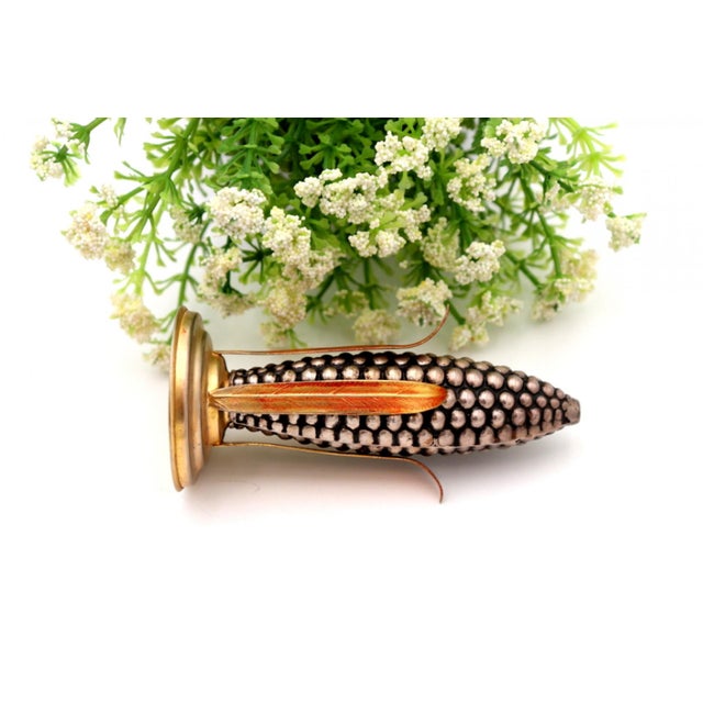 Silver Corncob Toothpick Holder For Sale - Image 5 of 6