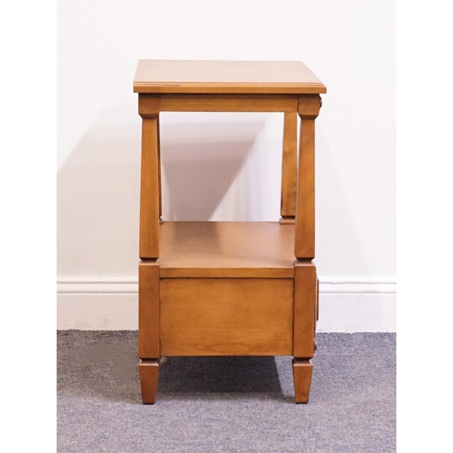 Rway Furniture Solid Hard Rock Maple Italian Neoclassical Tuscan Style 20" Tiered Nightstand For Sale - Image 11 of 13