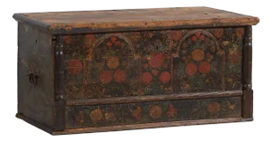 Antique Folk Art Style Trunk, 1838