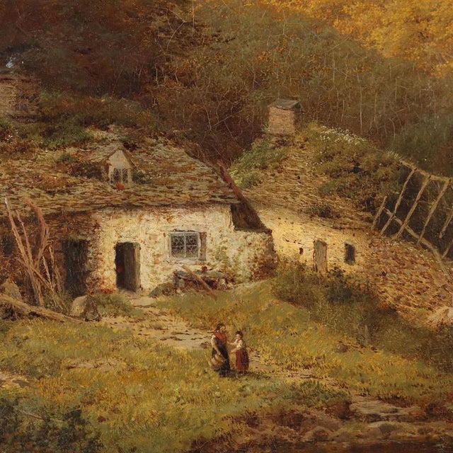 Dipinto Edward Henry Holder, Landscape Composition, Oil on Canvas For Sale - Image 5 of 13