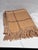 Camel-Colored Throw Blanket Featuring a Classic Large-Scale Plaid Pattern and Fringed Edges, Similar to the Window Pane Throw Blanket( Wool/ Cashmere) For Sale - Image 4 of 6