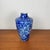 Blown glass vase with cobalt blue and white speckled effect, double layer of glass 60s-70s Dimensions: Diameter: 15 cm...