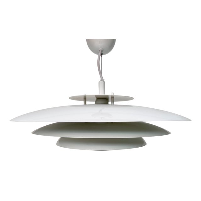 Large Modern Danish Hanging Lamp with Spherical Aluminum Lampshade, 1980s For Sale