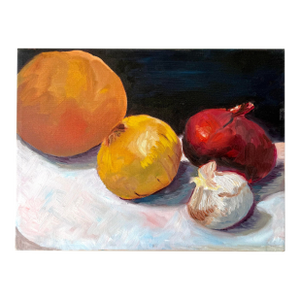 Late 20th Century Vegetable Oil Painting