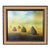 Framed Surrealist Oil Landscape Painting Signed Walle For Sale