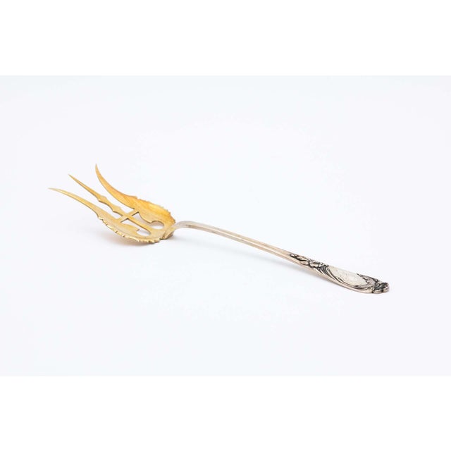 Cut-Out Silver Fish Serving Fork For Sale - Image 5 of 5