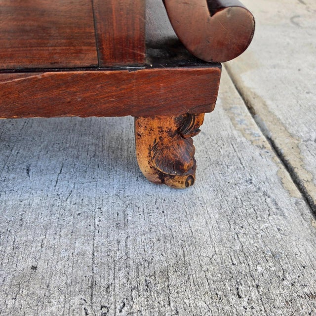 19th Century American Empire Mahogany & Marble Cabinet Side Petticoat Table For Sale - Image 17 of 18
