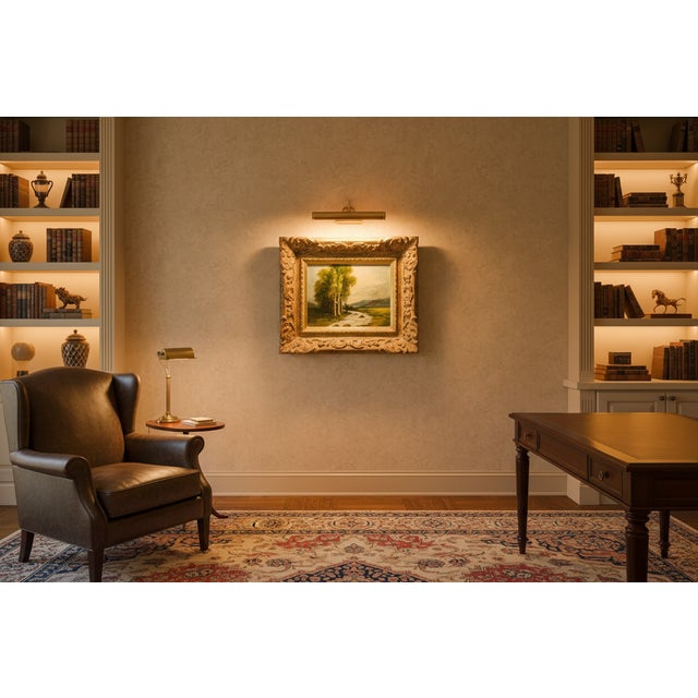 1955 Original River Landscape Oil on Canvas by Marg Le Bailly – Signed & Dated For Sale - Image 11 of 11