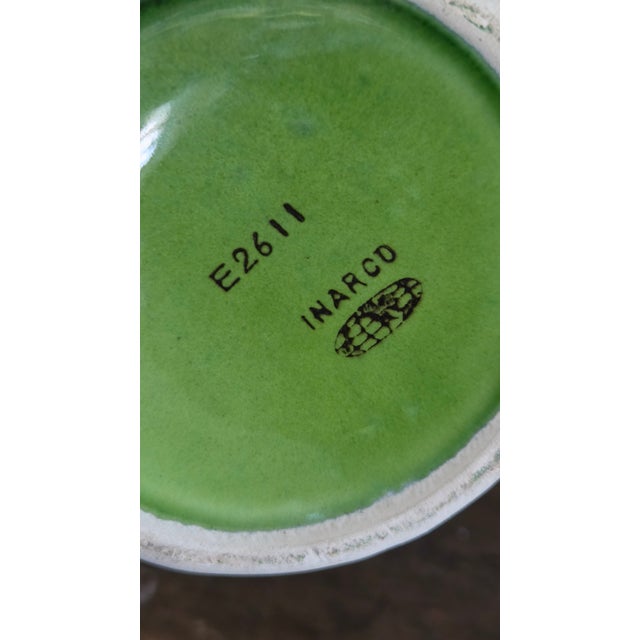1960s Inarco E2611 Green Majolica-Style Fruit Pitcher For Sale - Image 14 of 14
