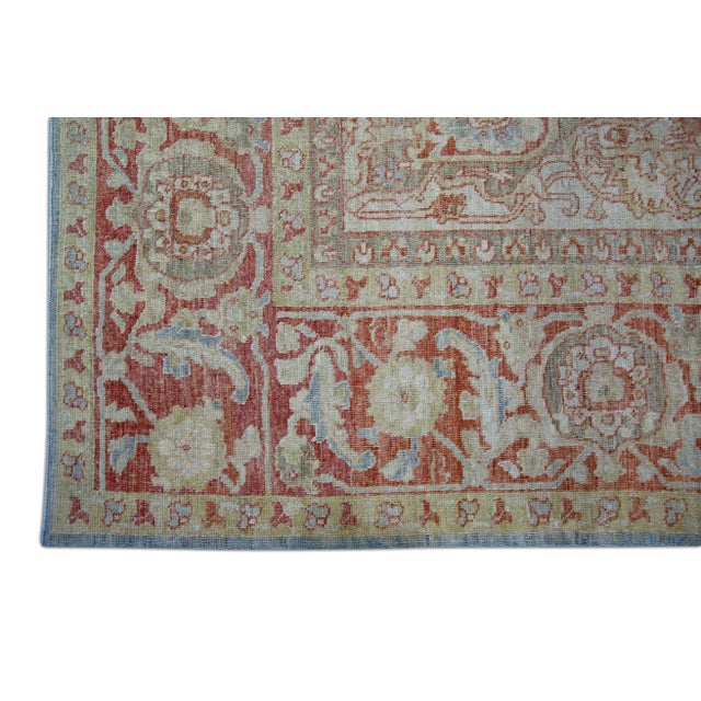 Turkish Modern Turkish Fine Woven Oushak Rug 10'3" x 14' For Sale - Image 3 of 7