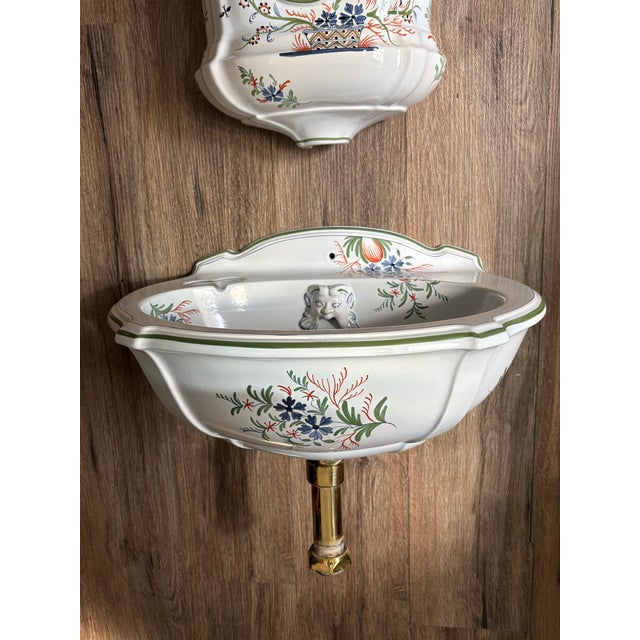 Rare Vintage Kohler Alouette Artist Edition Sink Basin & Cistern K-3035 & K-3036 French Country Farmhouse For Sale - Image 12 of 12