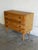 Vintage Small Oak Dresser With 4 Drawers Sunburst Knobs and Tapered Legs Denmark 1960s For Sale In Los Angeles - Image 6 of 12