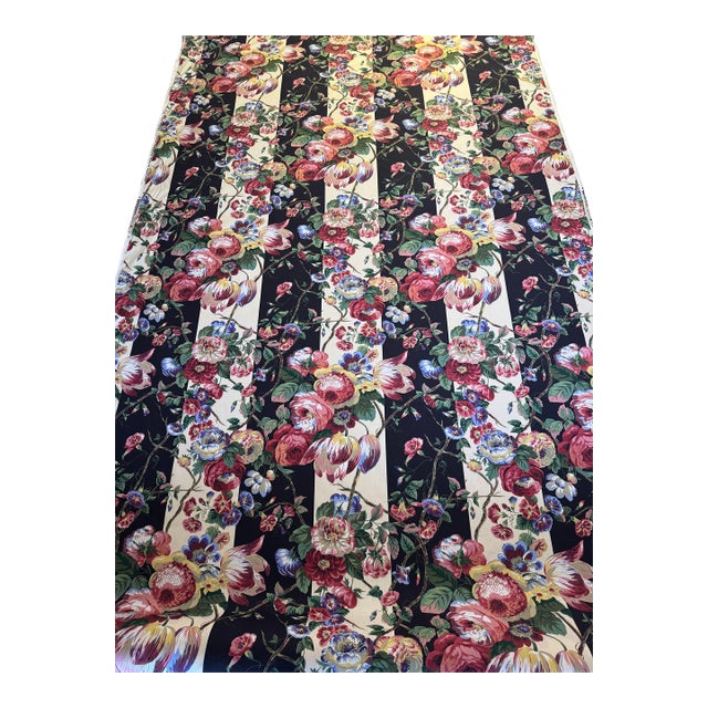 27 Plus Yards of Dramatic Floral Fabric For Sale