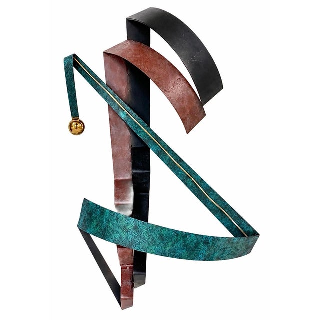 90s Curtis Jere Postmodern Abstract Brutalist Modern Wall Sculpture Signed Dated 1992 For Sale - Image 9 of 13