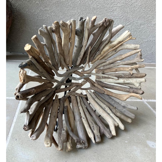 Late 20th-Century Adirondack-Inspired Branch & Twig Works Centerpiece Pedestal Bowl For Sale - Image 15 of 18