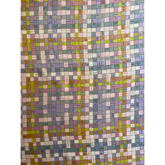 Purple Hermès Silk Scarf “Bolduc Au Carré” 2007 For Sale - Image 8 of 10