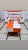 Mid-Century Modern l'Orange Et Blanc Color Blocked Scheme 1953 MCM End Table For Sale - Image 3 of 15
