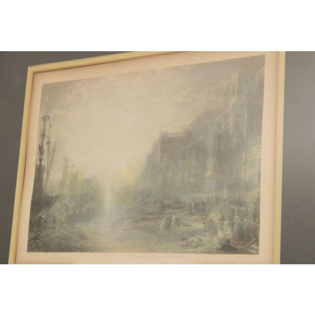 19th Century 19th C. English 'Regulus Leaving Carthage' After J. M. W. Turner Hand-Colored Engraving For Sale - Image 5 of 13