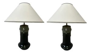 Art Nouveau Lamps by Gustave De Bruyn, 1890s, Set of 2