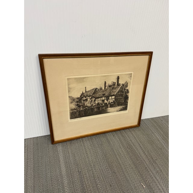 Design Plus Gallery presents an Etching of Anne Hathaway's Cottage by Cecil Forbes for Dickens' Old Curiosity Shop. Cecil...