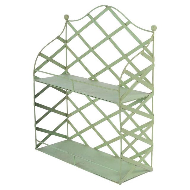 Small Painted Metal Shelf, 1950s For Sale - Image 6 of 6