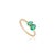 Oval & Pear Natural Emerald Toi Et Moi Ring in 14k Solid Yellow Gold Size 7 For Sale - Image 4 of 14