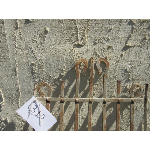 1900 - 1909 Antique Victorian Iron Gate Window Panel Fence Architectural Salvage Door For Sale - Image 5 of 6