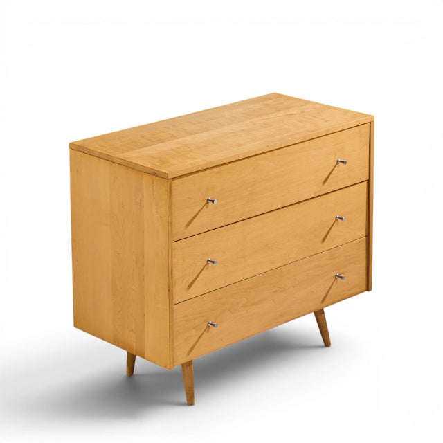 Wood Paul McCobb for Planner Group Mid Century Maple 3-Drawer Dresser For Sale - Image 7 of 8
