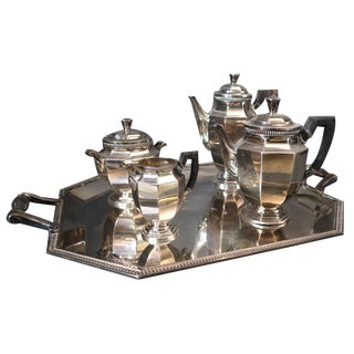 Silver-Plated Tea and Coffee Set from Christofle, Set of 5 For Sale