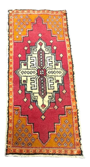 Traditional Turkish Handmade Wool Small Rug