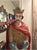 Bring a sense of history and heroic presence to your space with this life-size antique carved wooden knight statue....