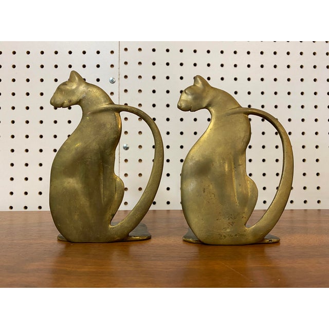Vintage 1960s Brass Cat Bookends a Pair Chairish