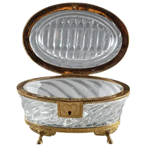 Charles X Cut-Crystal and Ormolu Jewelry Box