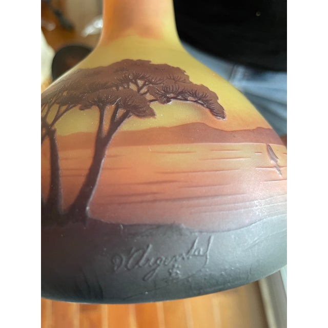 Antique d'Argental French Cameo Glass Vase For Sale In New York - Image 6 of 10