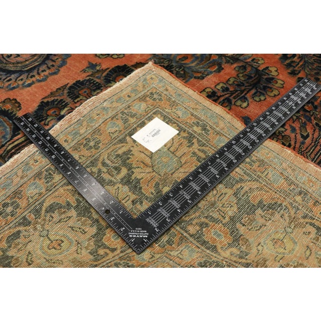 Brick Red Early 20th Century Rustic Antique Persian Kashan Rug, 08'05 X 11'05 For Sale - Image 8 of 11