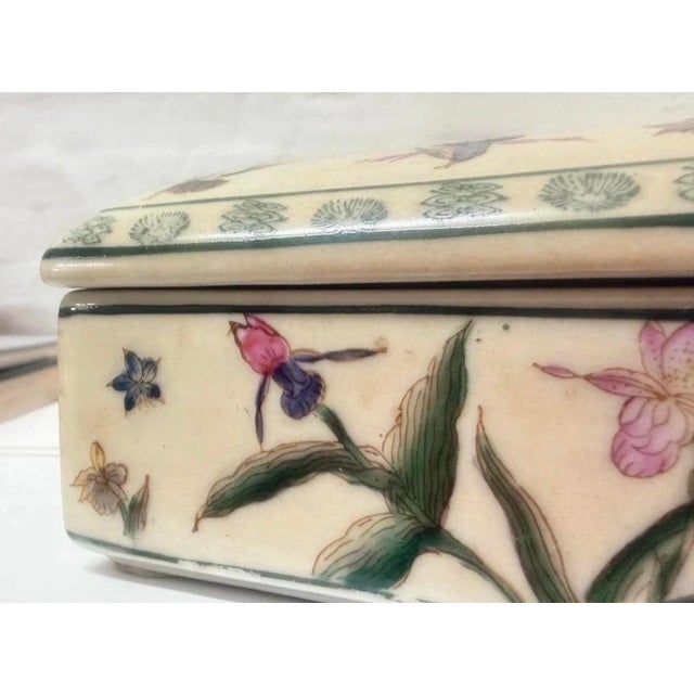 Botanical Porcelain Box with Lid from G&C Denmark For Sale - Image 5 of 10