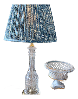 Vintage Frederick Cooper Chicago crystal table lamp // cut crystal // designer lamp // luxury interior design // 1980’s crystal lamp