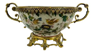 Louis XV Bronze Mounted Chinese Export Centerpiece Bowl or Vase