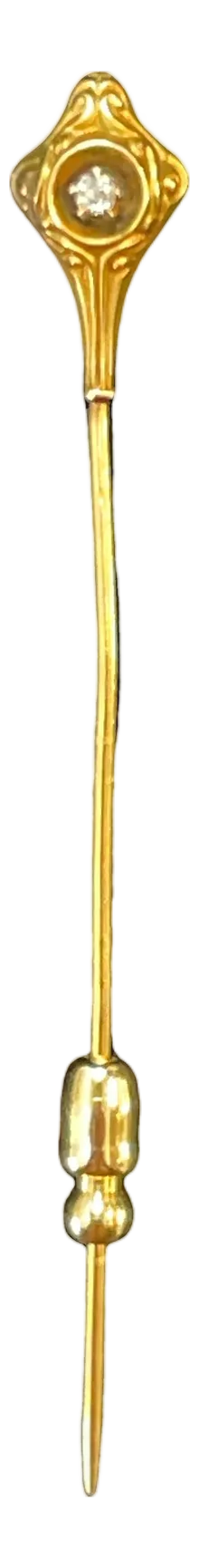 Gold-Filled Stickpin With Diamond Center