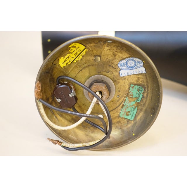 Black 1950s Rare Stilnovo Diablo Atomic Modern Space Age Brass Architectural Twin Wall Lamp Italy via Gill Glass & Fixture For Sale - Image 8 of 8